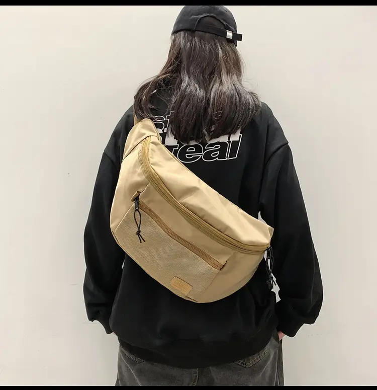 Men's Tan Crossbody Bag Large Capacity Casual Wear — feature 21