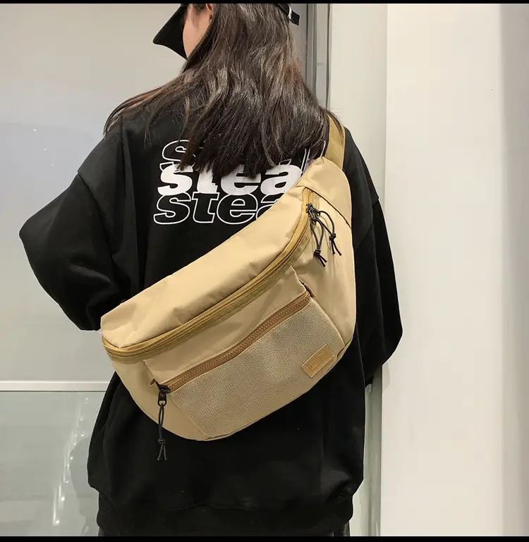 Men's Tan Crossbody Bag Large Capacity Casual Wear — feature 25