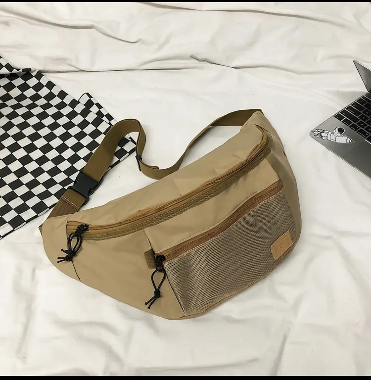 Men's Tan Crossbody Bag Large Capacity Casual Wear — feature 32