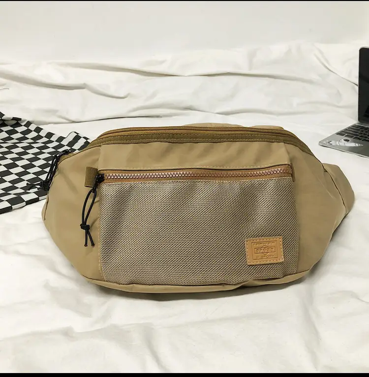 Men's Tan Crossbody Bag Large Capacity Casual Wear — feature 36