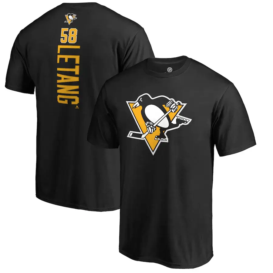 NHL Penguins T-Shirt Black Large Size - Image 14