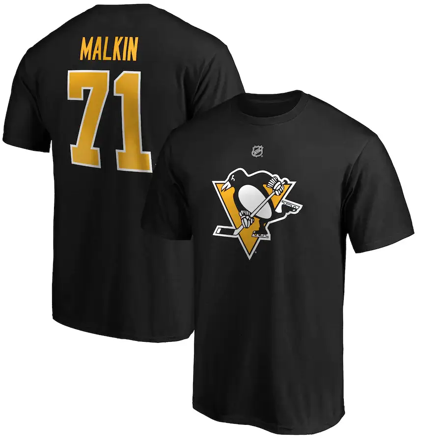NHL Penguins T-Shirt Black Large Size - Image 8