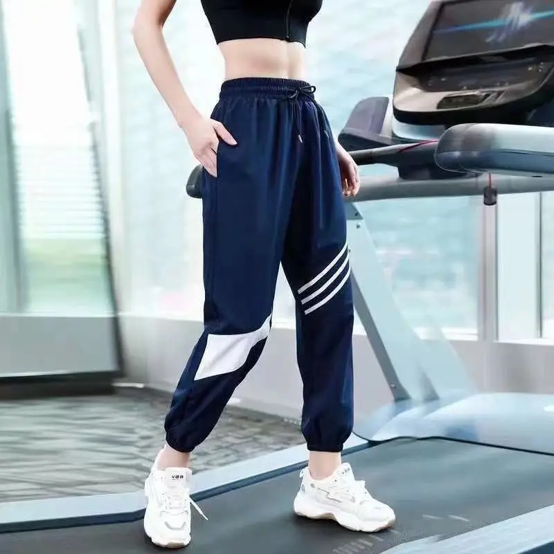 Women Maroon Casual Sports Pants Loose 2023 - Image 5