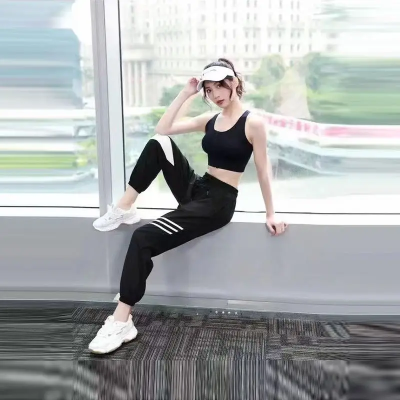 Women Maroon Casual Sports Pants Loose 2023 - Image 7