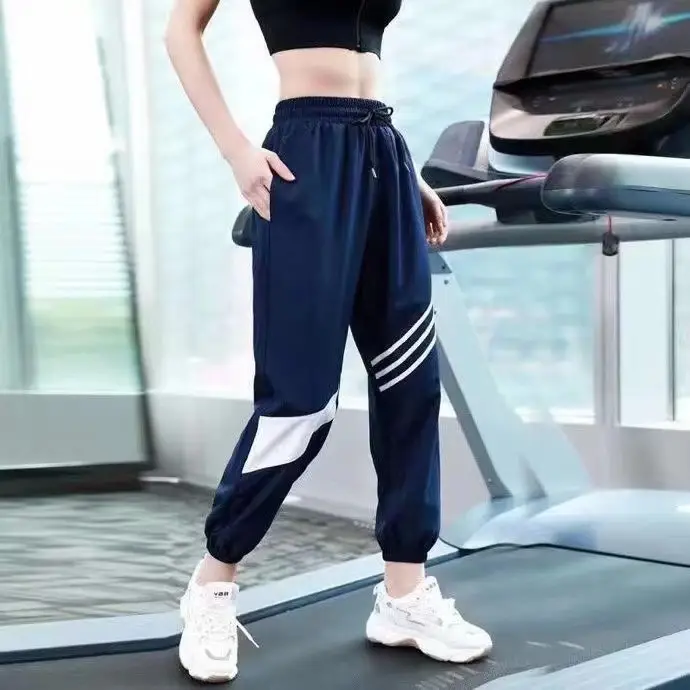 Women Maroon Casual Sports Pants Loose 2023 - Image 2