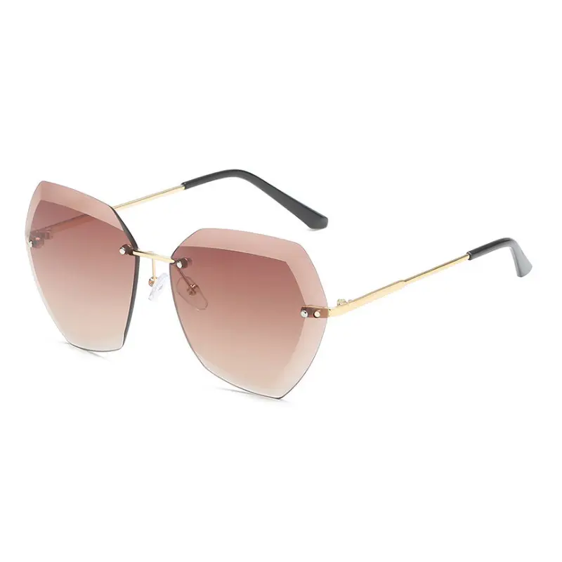 European Metal Sunglasses with Diamond Trim - Image 8