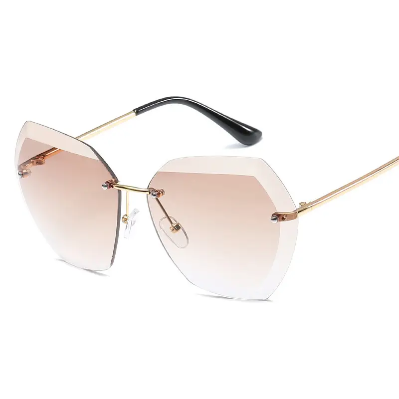 European Metal Sunglasses with Diamond Trim - Image 9