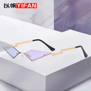European Metal Sunglasses with Diamond Trim — feature 13