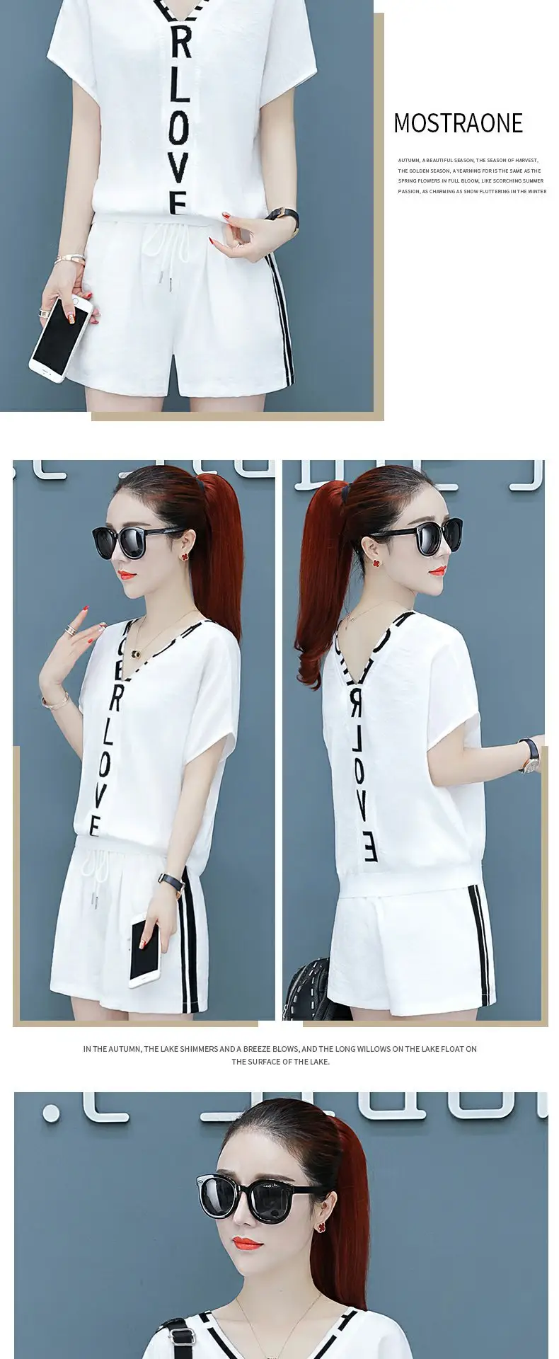 Women White Korean Style Running Shorts Set 2026 — feature 12