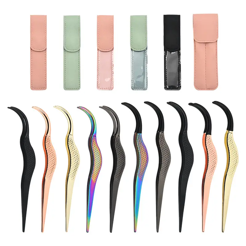 Gold False Eyelash Applicator Tweezers - Image 25