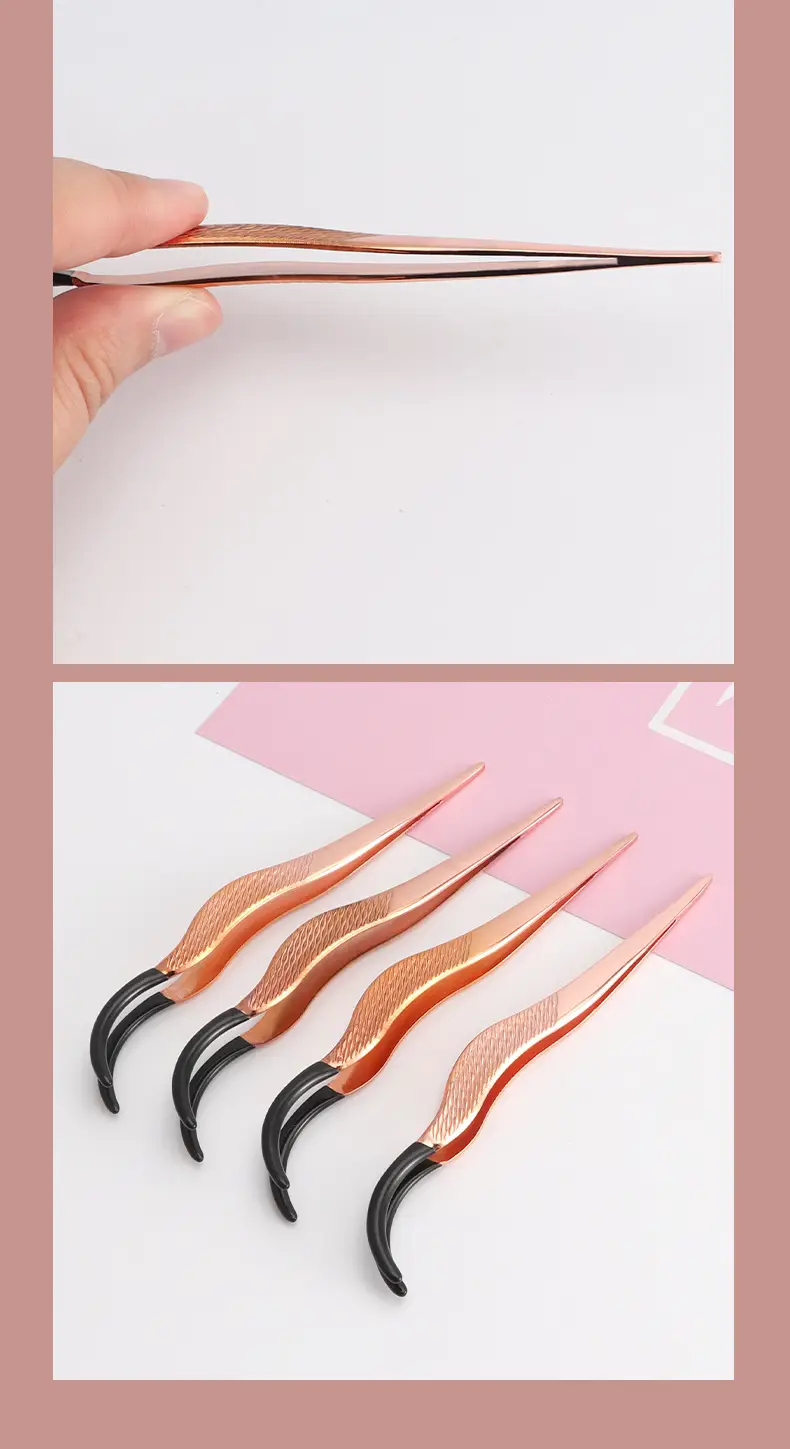 Gold False Eyelash Applicator Tweezers — feature 26