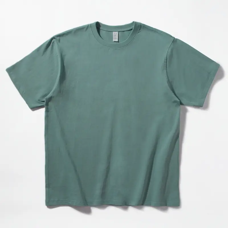 250g Unisex Brushed T-Shirt Round Neck Mint - Image 14