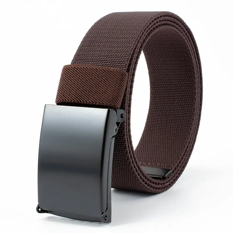 Men's Black Nylon Belt with Smooth Buckle - Image 3