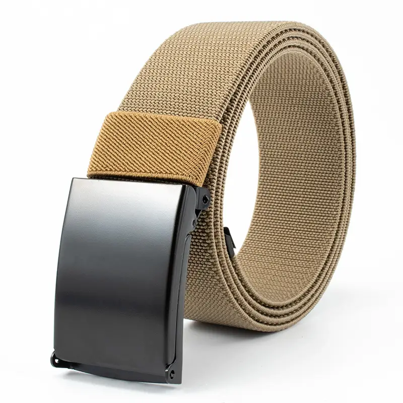 Men's Black Nylon Belt with Smooth Buckle - Image 6