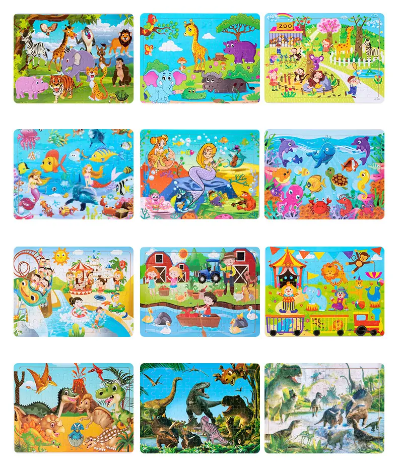 Wooden 80-Piece Kids Puzzle Cartoon Plane Toy — feature 11