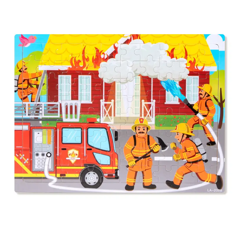 Wooden 80-Piece Kids Puzzle Cartoon Plane Toy