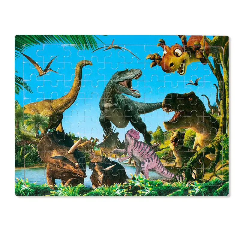 Wooden 80-Piece Kids Puzzle Cartoon Plane Toy