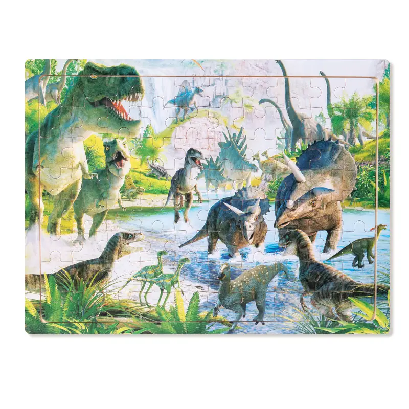 Wooden 80-Piece Kids Puzzle Cartoon Plane Toy