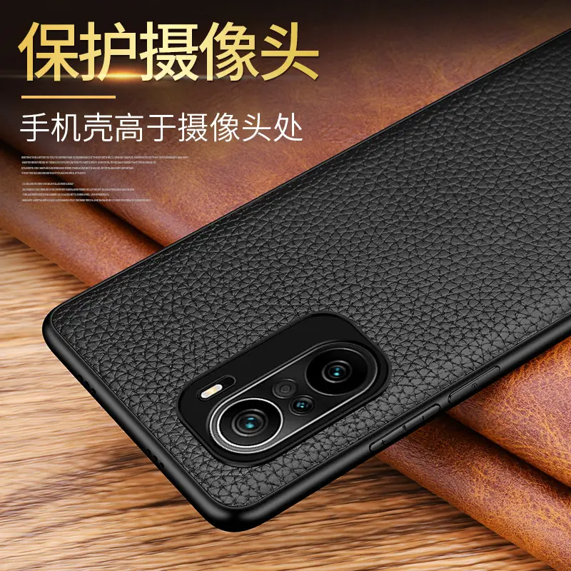 Redmi K40 Pro Protective Leather Case Blue 6.67" - Image 6