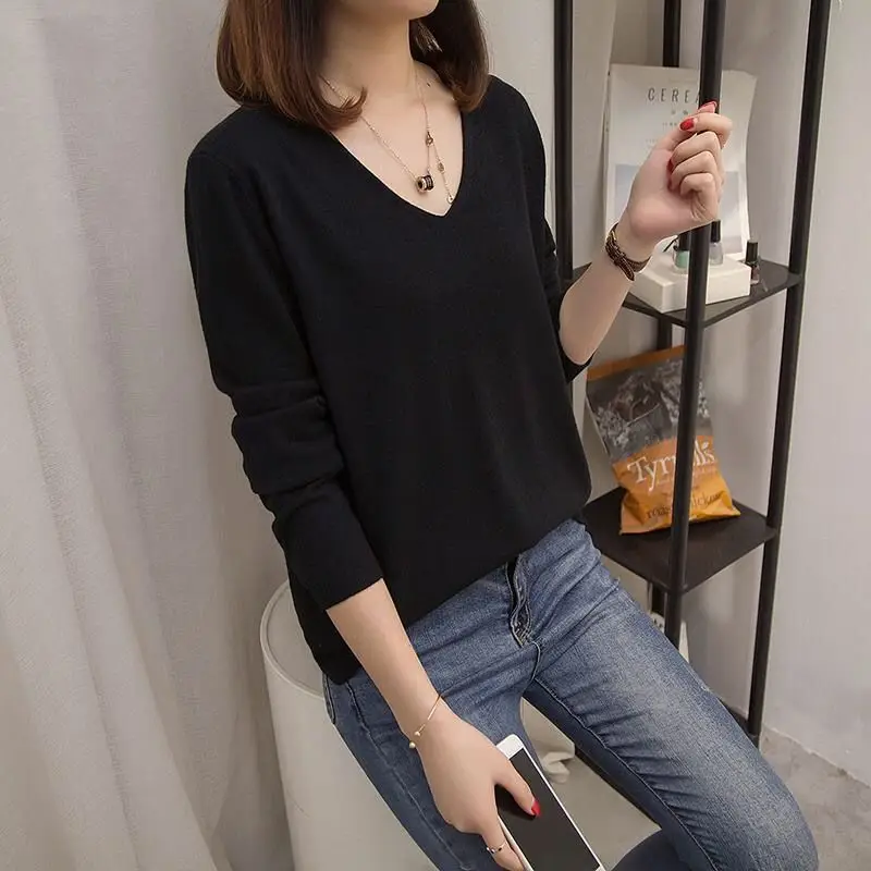 Plus Size Blue Knit Sweater for Women 2020 Winter - Image 9