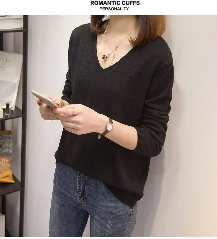 Plus Size Blue Knit Sweater for Women 2020 Winter — feature 12