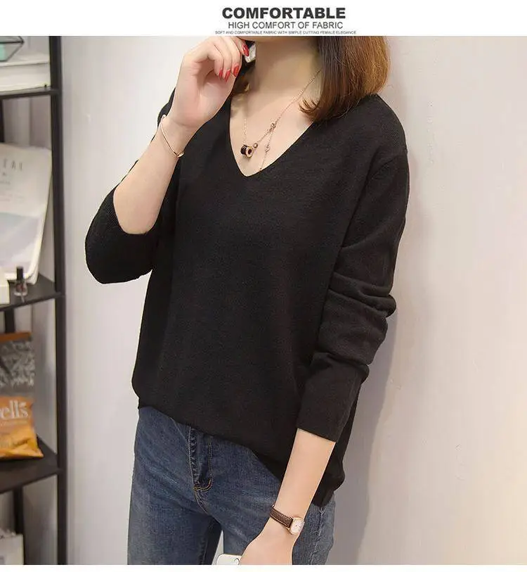 Plus Size Blue Knit Sweater for Women 2020 Winter — feature 13