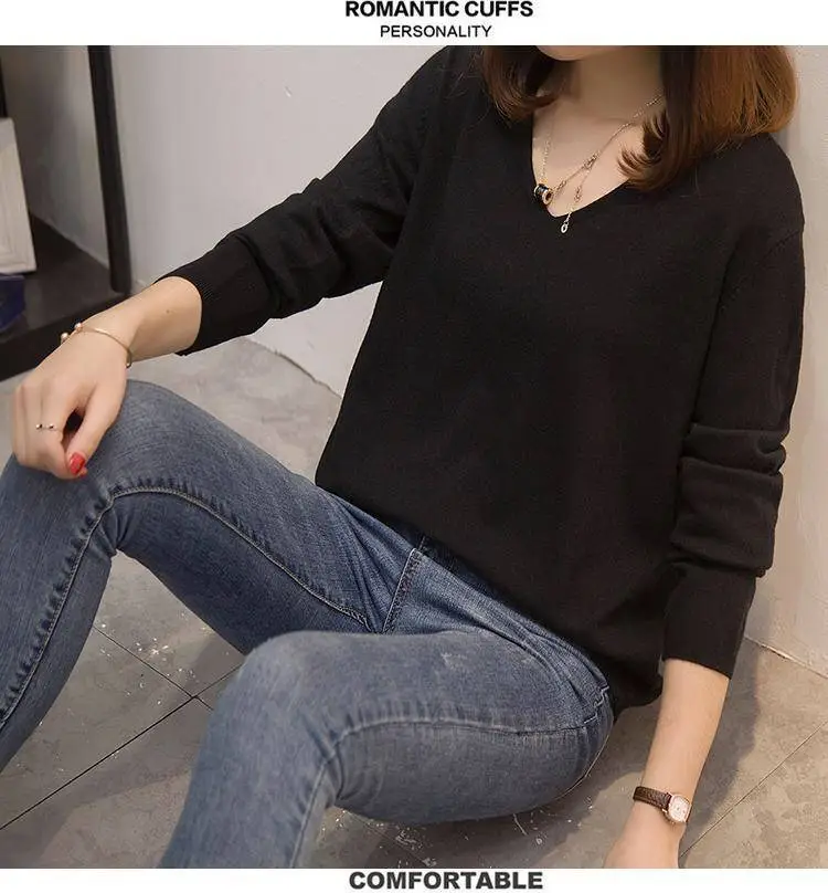 Plus Size Blue Knit Sweater for Women 2020 Winter — feature 16
