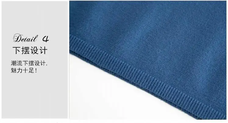 Plus Size Blue Knit Sweater for Women 2020 Winter — feature 7