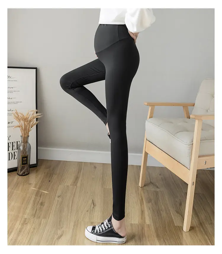 2023 Maternity Leggings Seamless Thin Yoga Nine Point — feature 18