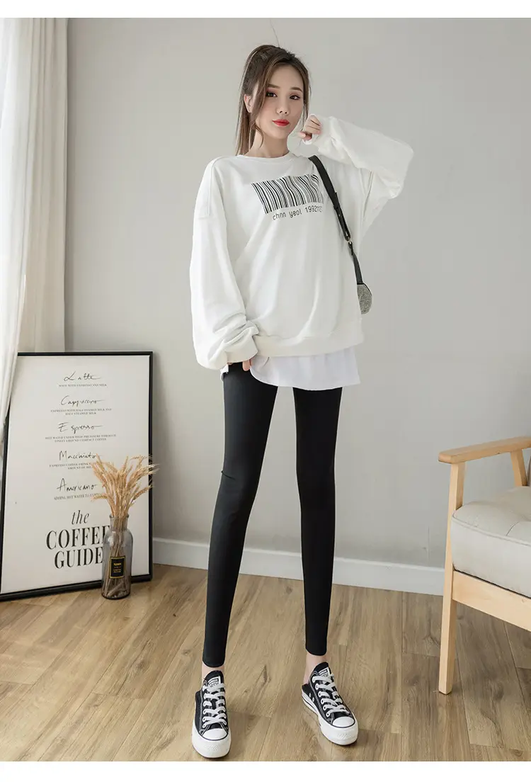 2023 Maternity Leggings Seamless Thin Yoga Nine Point — feature 19