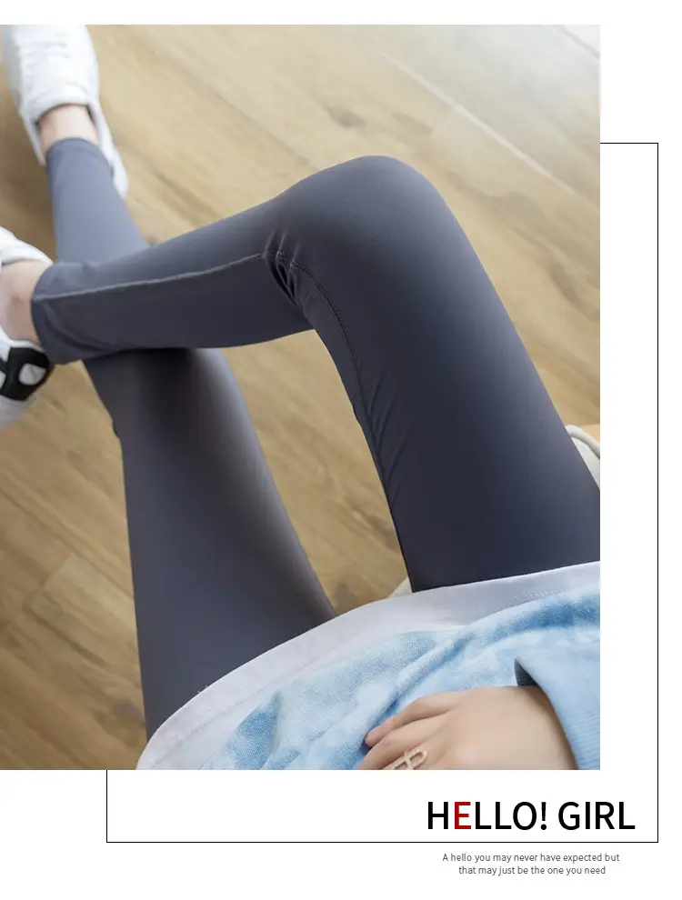 2023 Maternity Leggings Seamless Thin Yoga Nine Point — feature 24