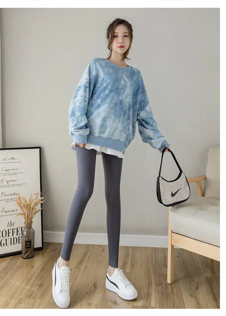 2023 Maternity Leggings Seamless Thin Yoga Nine Point — feature 26