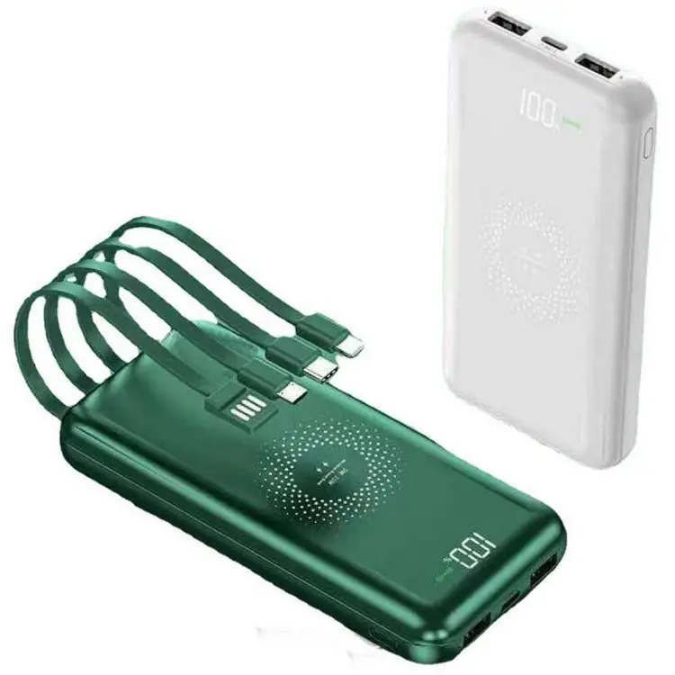 Green Wireless Power Bank with Digital Display - Image 5