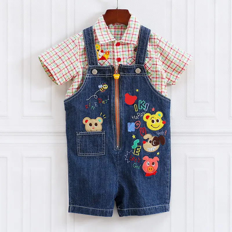 Japanese Style Cartoon Bear Overalls for Boys Girls - Image 5