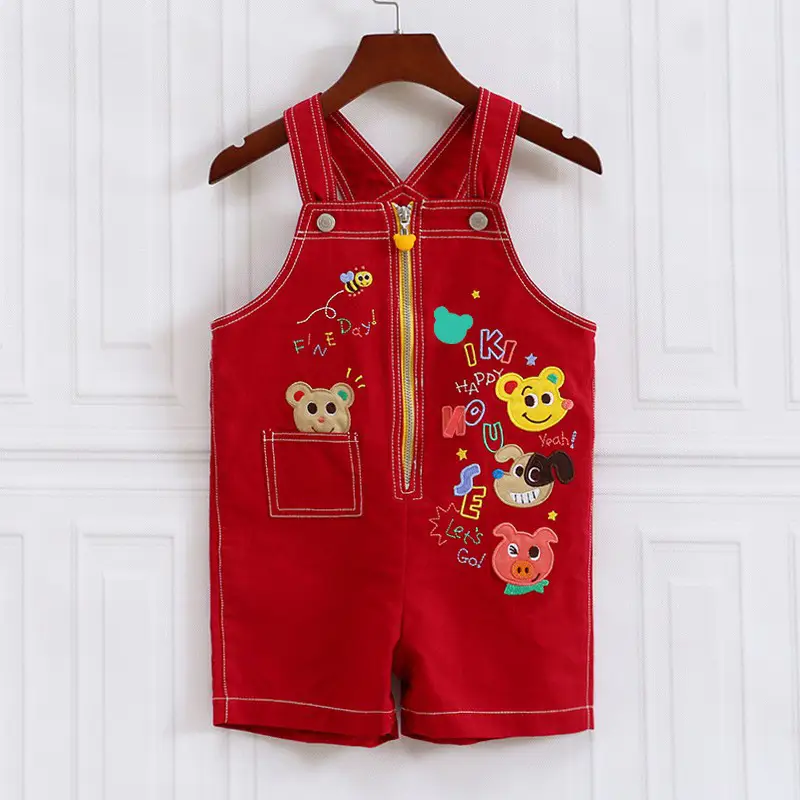 Japanese Style Cartoon Bear Overalls for Boys Girls - Image 7