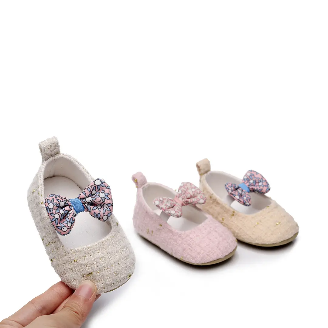 New Style Small Fragrant Bow Princess Children's Shoes Baby Toddler Shoes Soft Sole Princess Style - Image 4
