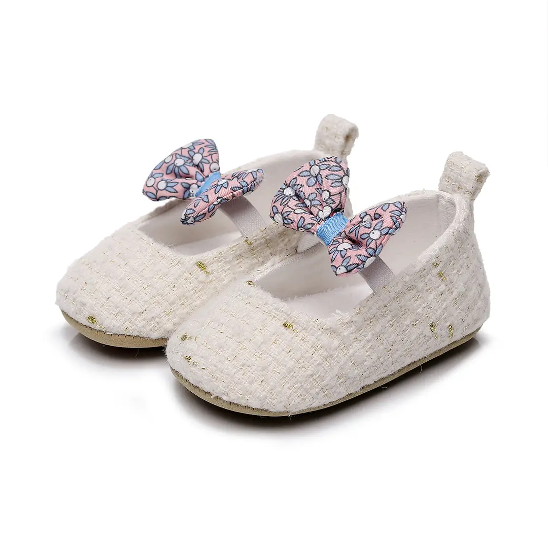New Style Small Fragrant Bow Princess Children's Shoes Baby Toddler Shoes Soft Sole Princess Style - Image 1