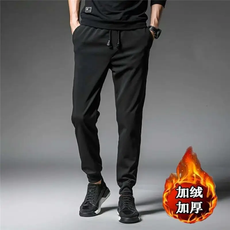 Men's Camouflage Stretch Black Cropped Pants - Image 9