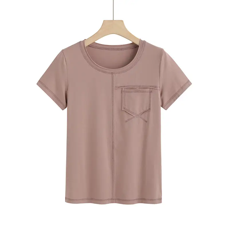 Black Short Sleeve T-Shirt with Flap Pocket - Image 4