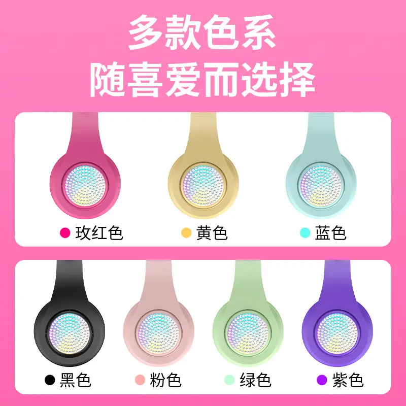 Pink Unicorn Bluetooth Headset with LED Lights - Image 6