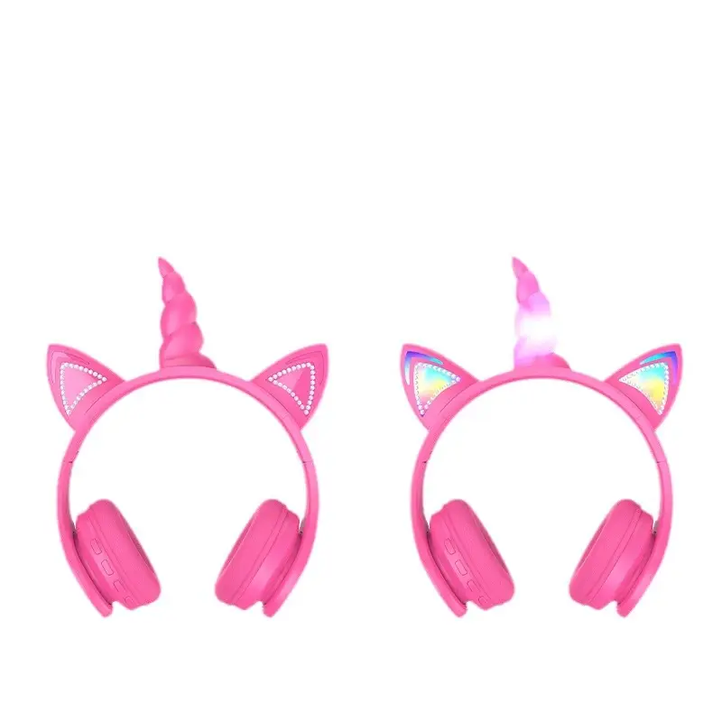 Pink Unicorn Bluetooth Headset with LED Lights - Image 8