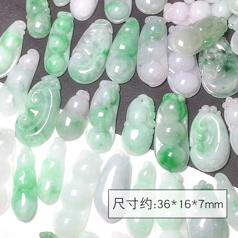 Natural Jade Buddha Pendant Necklace Green White Peace Buckle — feature 18