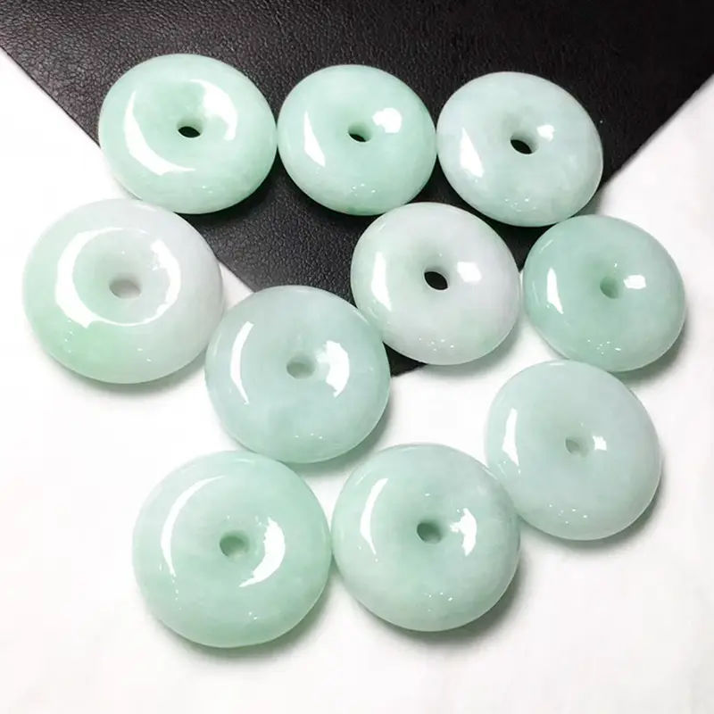 Natural Jade Buddha Pendant Necklace Green White Peace Buckle — feature 4