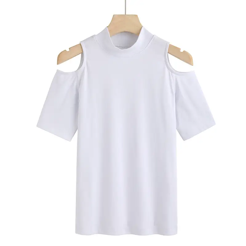 Orange 2-Pc Cold Shoulder T-Shirt for Women