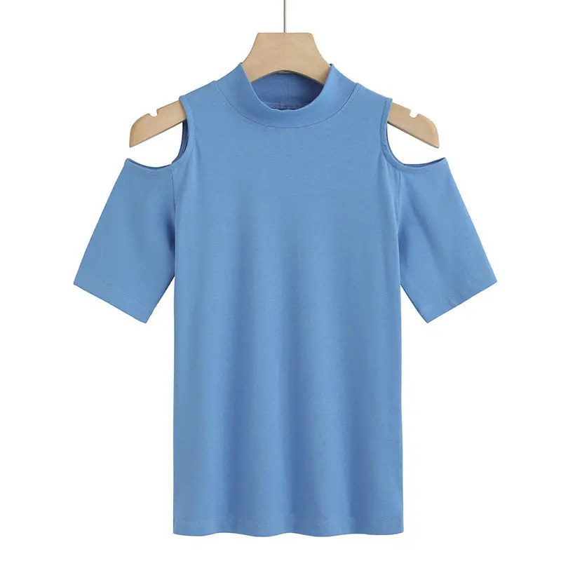 Orange 2-Pc Cold Shoulder T-Shirt for Women