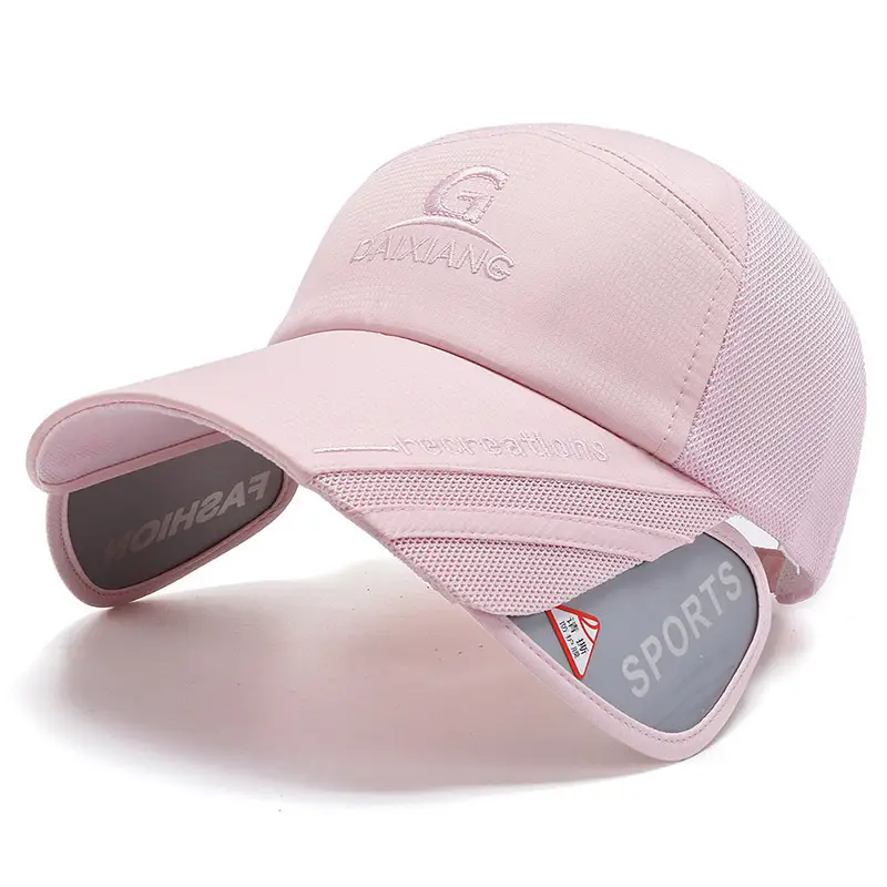 Men's Black Sports Cap with Extended Brim