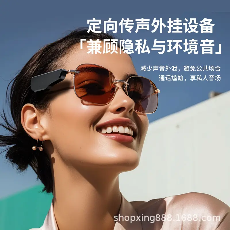 Bluetooth 5.3 Smart Glasses with Bone Conduction & Headphone
