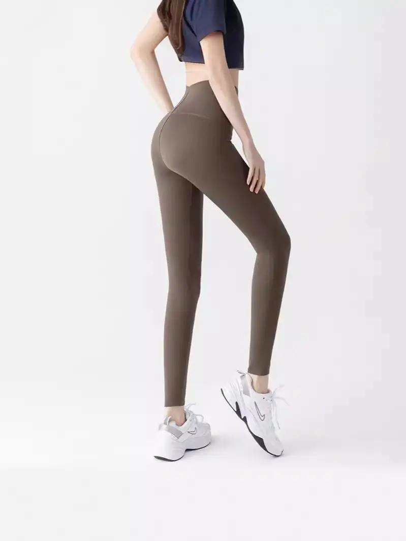 Women's Grey Shark High Waist Yoga Pants - Image 19