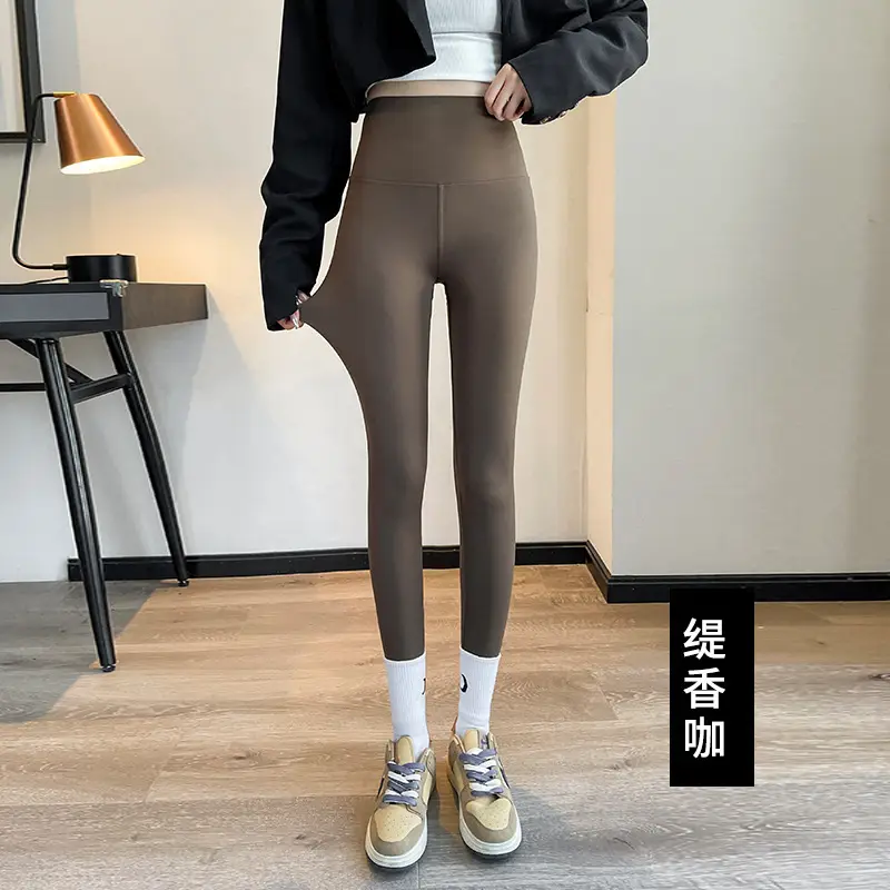Women's Grey Shark High Waist Yoga Pants - Image 9