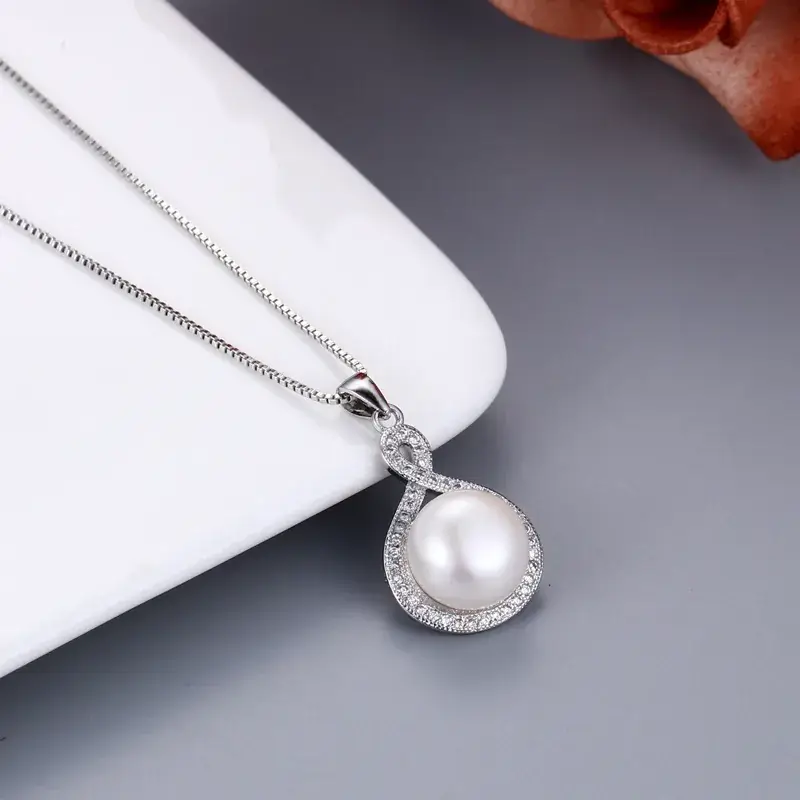 Korean Style Pearl Pendant Set Gold Silver - Image 6